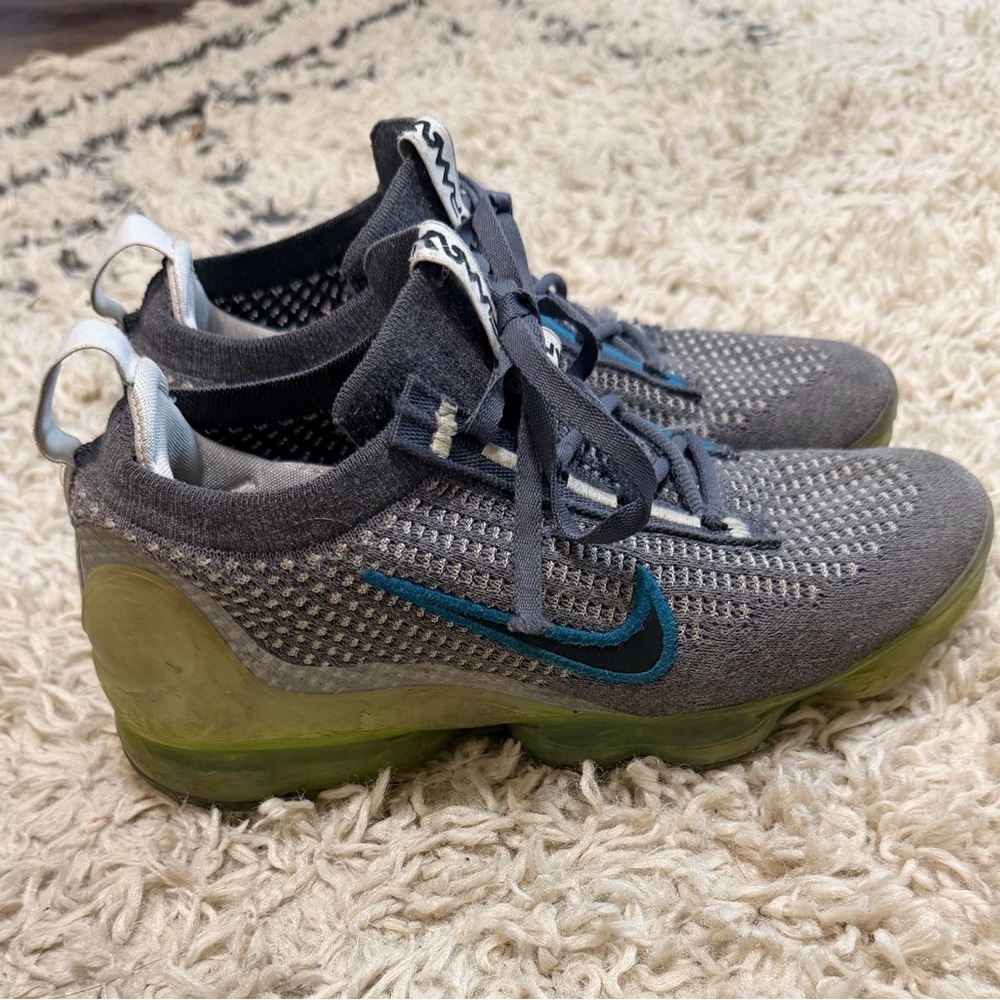 Nike Kids Gray and Blue Sneakers